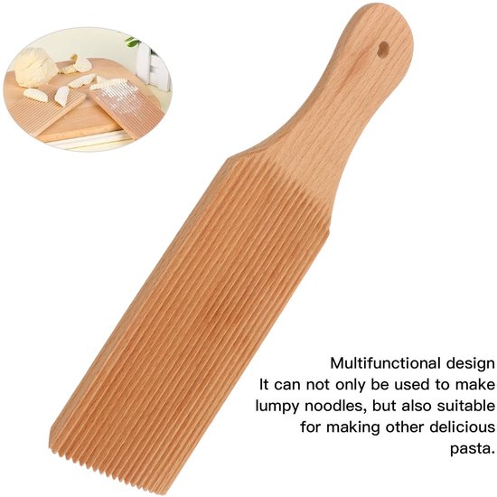 SPHProducts - Beukenhouten Gnocchi Paddle Plank - Gnocchi Roller - Duurzaam en robuust - Handmatig gebruik - Pasta maken - Ideaal voor thuiskoks - 1 sc... van Merkloos — afbeelding 4
