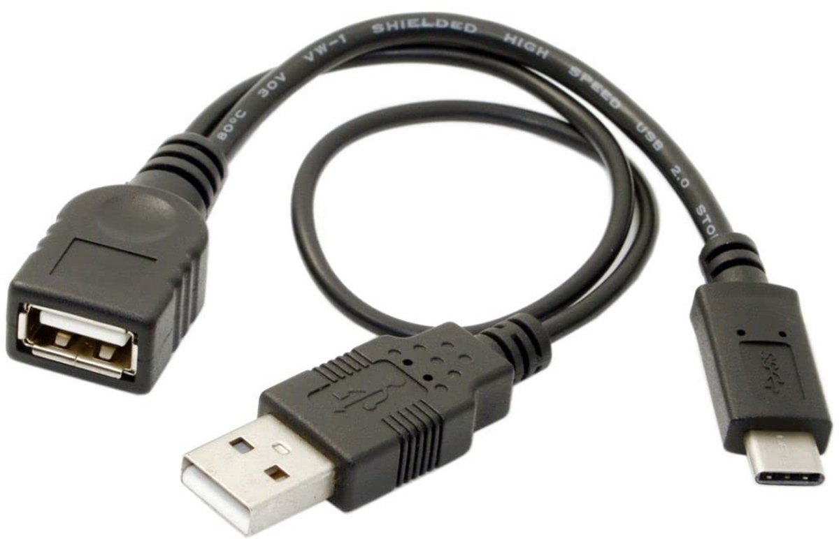 USB-C naar USB Adapterkabel - USB 3.1 naar USB 2.0 OTG voor Laptop, Tablet en MacBook Pro