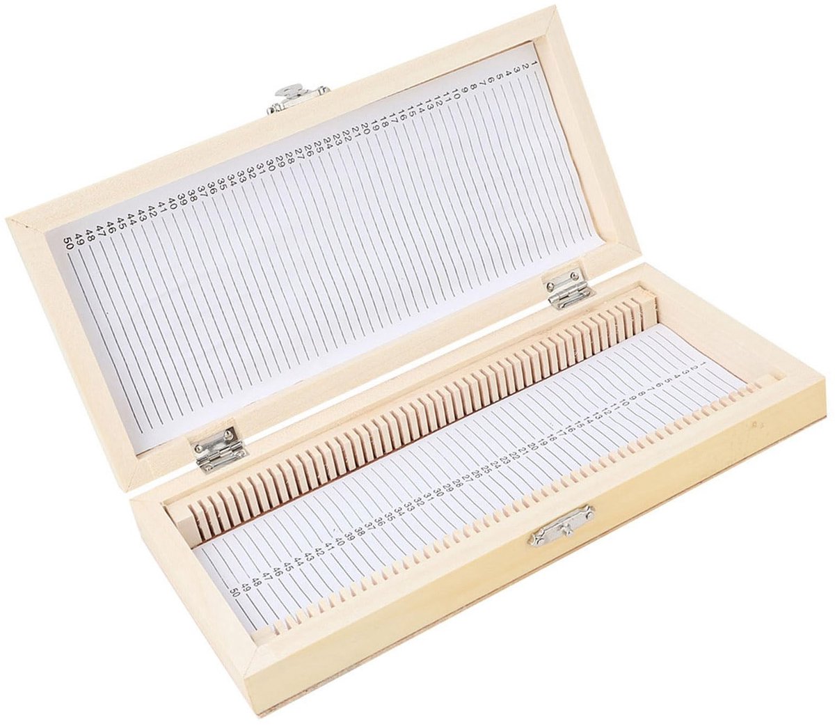 ONF3 - Microscoop Sliding Box - Houten Opbergdoos voor 50 Microscopisch Preparaten - Ruimtebesparend - Geschikt voor Onderzoek - Educatieve Tool...