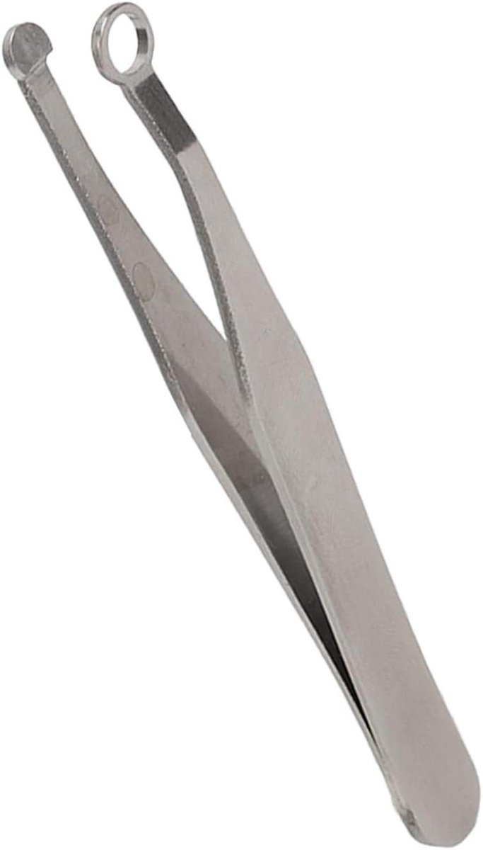 Neushaartrimmer Pincet - Roestvrij Staal - Hygiënisch Verzorgen - Ronde Kop Ontwerp - Klein Draagbaar - Zilver