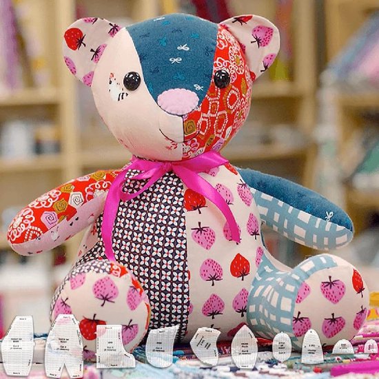 Beren sjablonen - Naaisjablonen - Knuffels maken - Inclusief handleiding - 38 cm - Nostalgisch — afbeelding 4