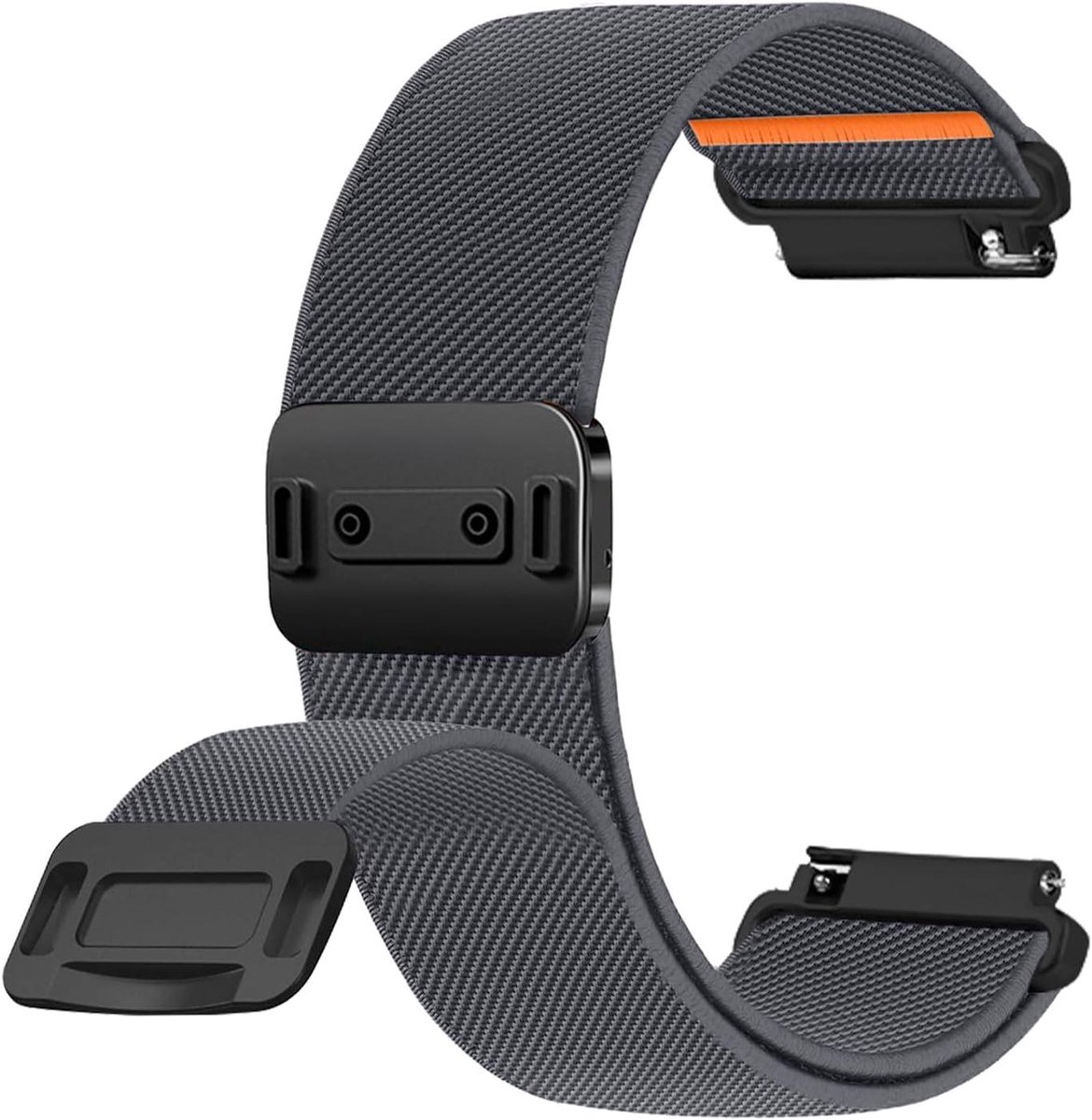 Nylon Band - Elastische Band - Sport Activiteiten - Magnetische Sluiting - 22 mm - Grijs