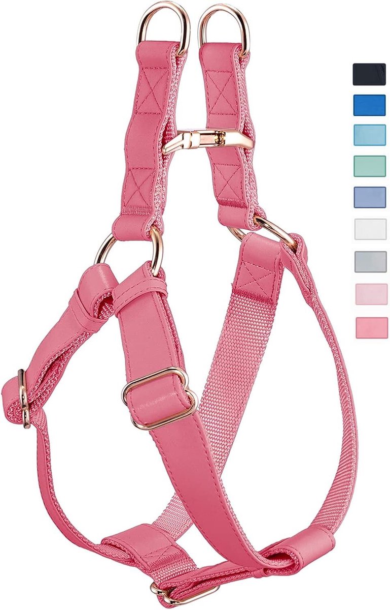 Honden Harnas - Honden tuigje - Dagelijkse wandelingen - Zachte controle - Maat M - Donkerroze