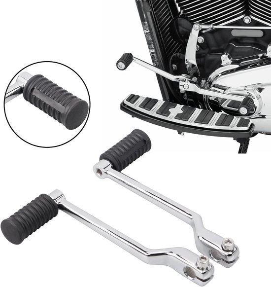 Schakelhendel Kit - Motoronderdelen - Motor Rijden - Billet Aluminium Rubber - Set van 3 - Zwart van Merkloos — afbeelding 2