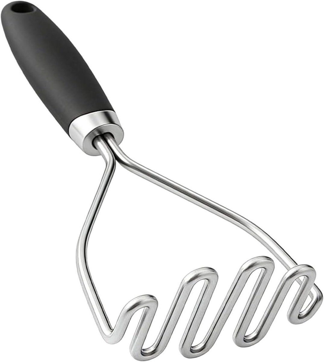 Aardappelstamper - Groentedrukker - Maaltijdbereiding - Roestvrij staal - 26 cm - Zilver
