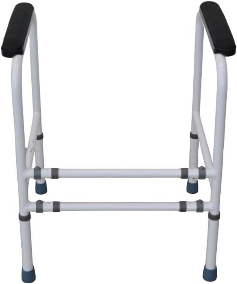 WC-frame - Toiletsteun - Extra Veiligheid - In hoogte breedte verstelbaar - 62 cm breed - Aluminium