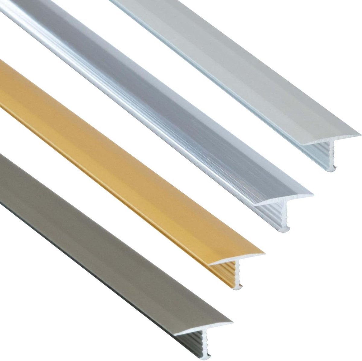 T-profiel Vloerprofiel - Overgangsprofiel Aluminium - Vloeren Afwerken - Naadloze Overgangen - 200 cm x 26 mm - Zilver Chroom