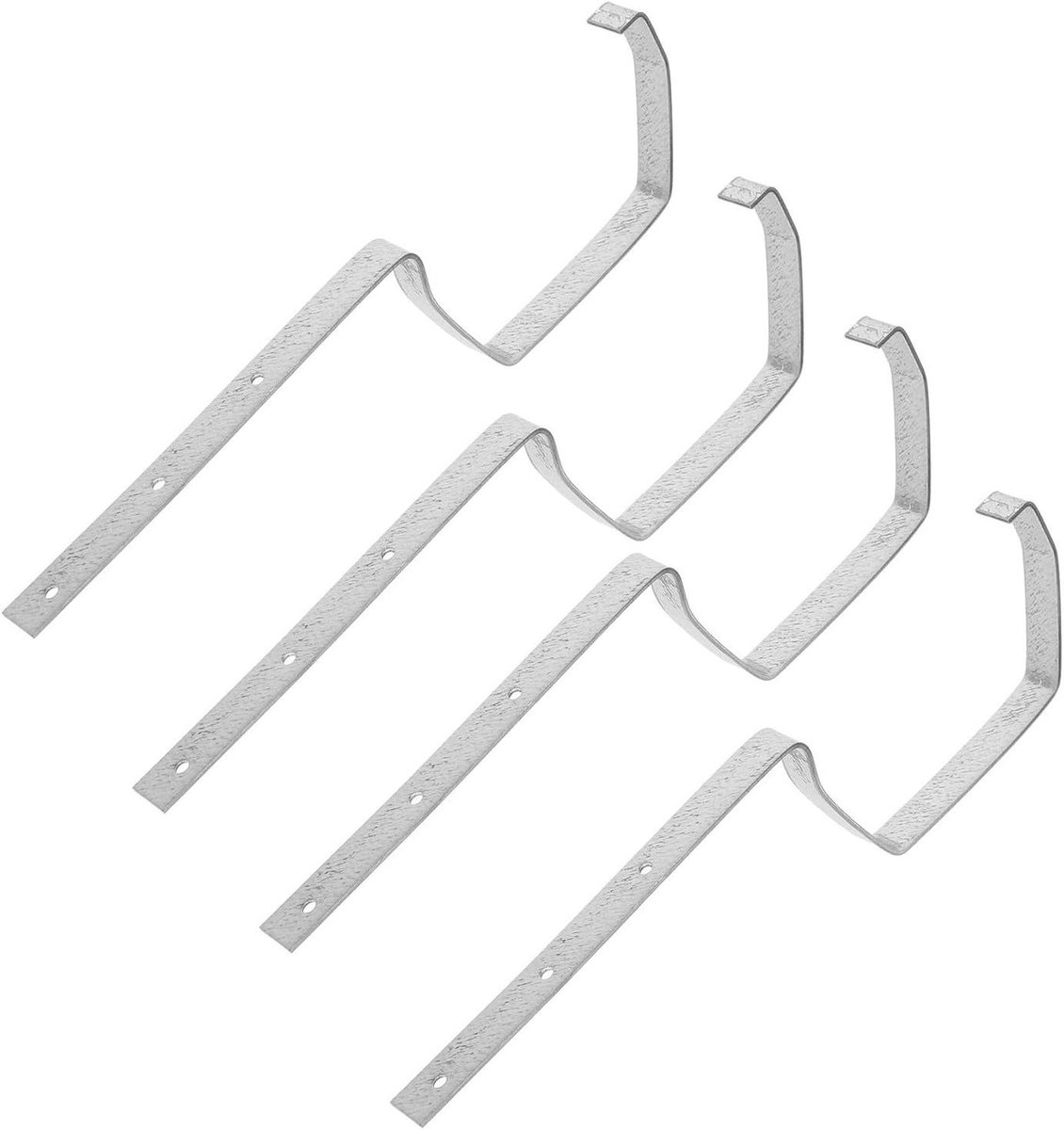 Dakgoot Beugels - Regenpijphouder - Waterafvoer - Robuuste ondersteuning - 4 stuks - Zilver