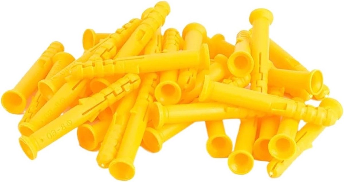 Expansie Schroefankers - Wandbevestiging - Bevestigen van objecten - Voorkomt meedraaien - 100 stuks M6 - Naturel