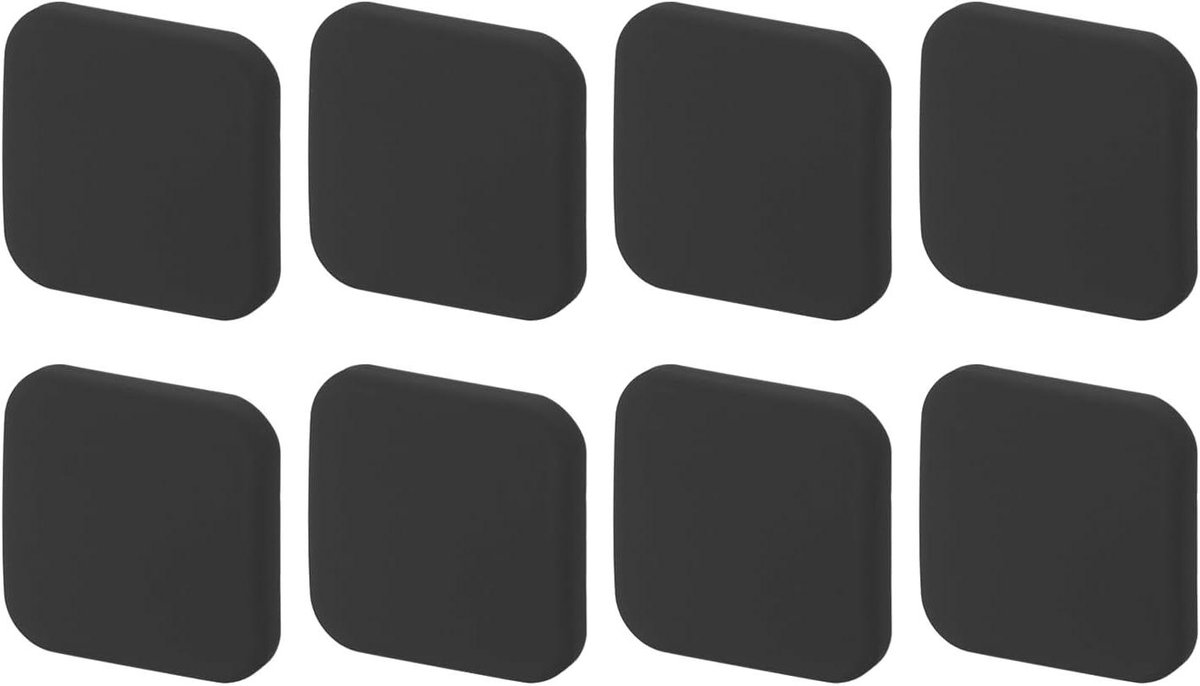 Deurstopper en bescherming - Muurstickers bumpers - Schade voorkomen - Zelfklevend en wasbaar - 8 stuks - Zwart