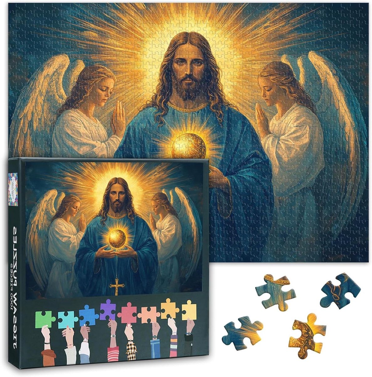 Legpuzzel 1000 stukjes - Volwassen puzzel - Ontspanning thuis - Gerecycled karton - 70x50 cm - Religieuze kunst