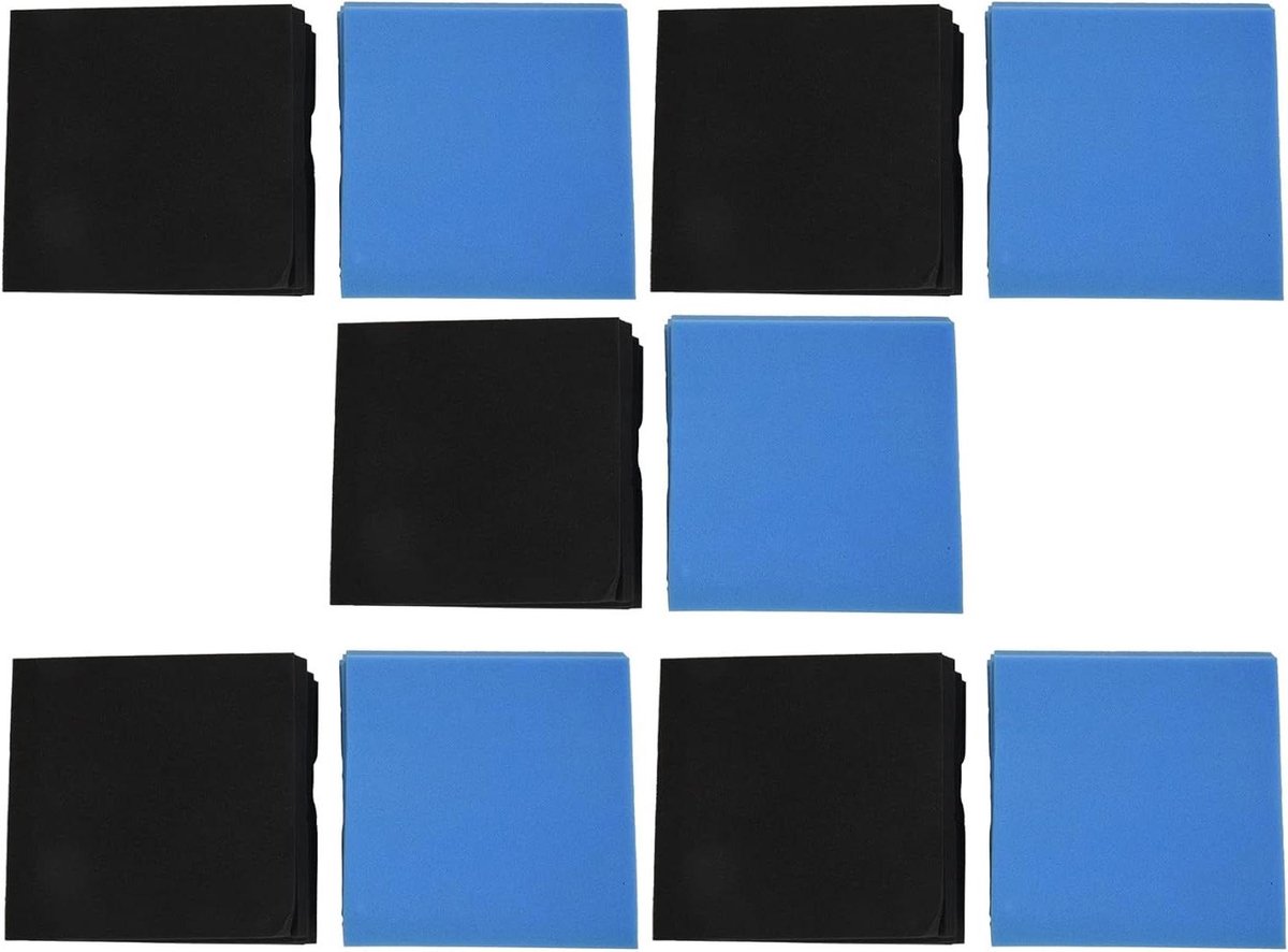 Akoestische Isolatie - Geluidsisolatie Schuim - Ruimte Verbeteren - Gelijkmatig Wigdesign - 60 Stuks 2.5cm - Zwart Blauw