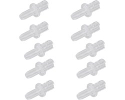 Melkslang Connector - Melknippel Koppeling - Perfect Melkschuim - Hittebestendig Kunststof - 10 Stuks - Transparant