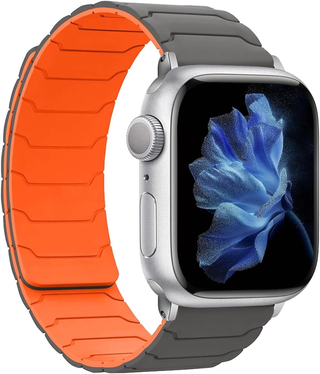 Magnetische Sportband voor Apple Watch 46mm 42mm 44mm 45mm 49mm, Sterke Siliconen Armband voor Mannen en Vrouwen, Geschikt voor iWatch Ultra 2/Ultra/SE 2/SE/Series