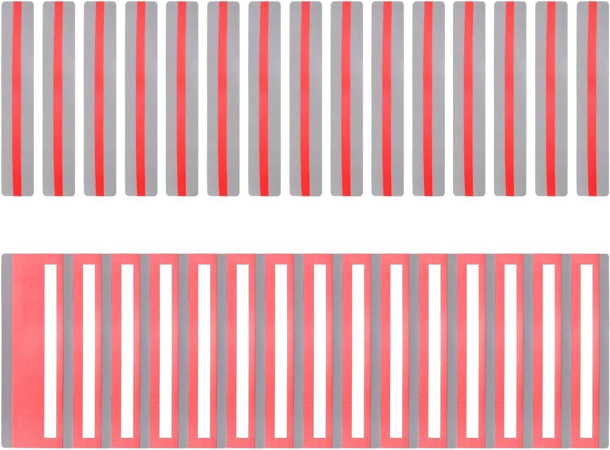 Geleide Leesstrips - Bladwijzers Linialen - Lezen Verbeteren - Visuele Stress Verminderen - 30 Stuks - Rood
