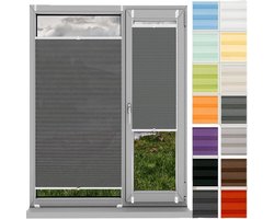 Plissé Gordijn - Zonwering Raam - Privacy Bieden - Honingraatstructuur - 28 x 220 cm - Grijs