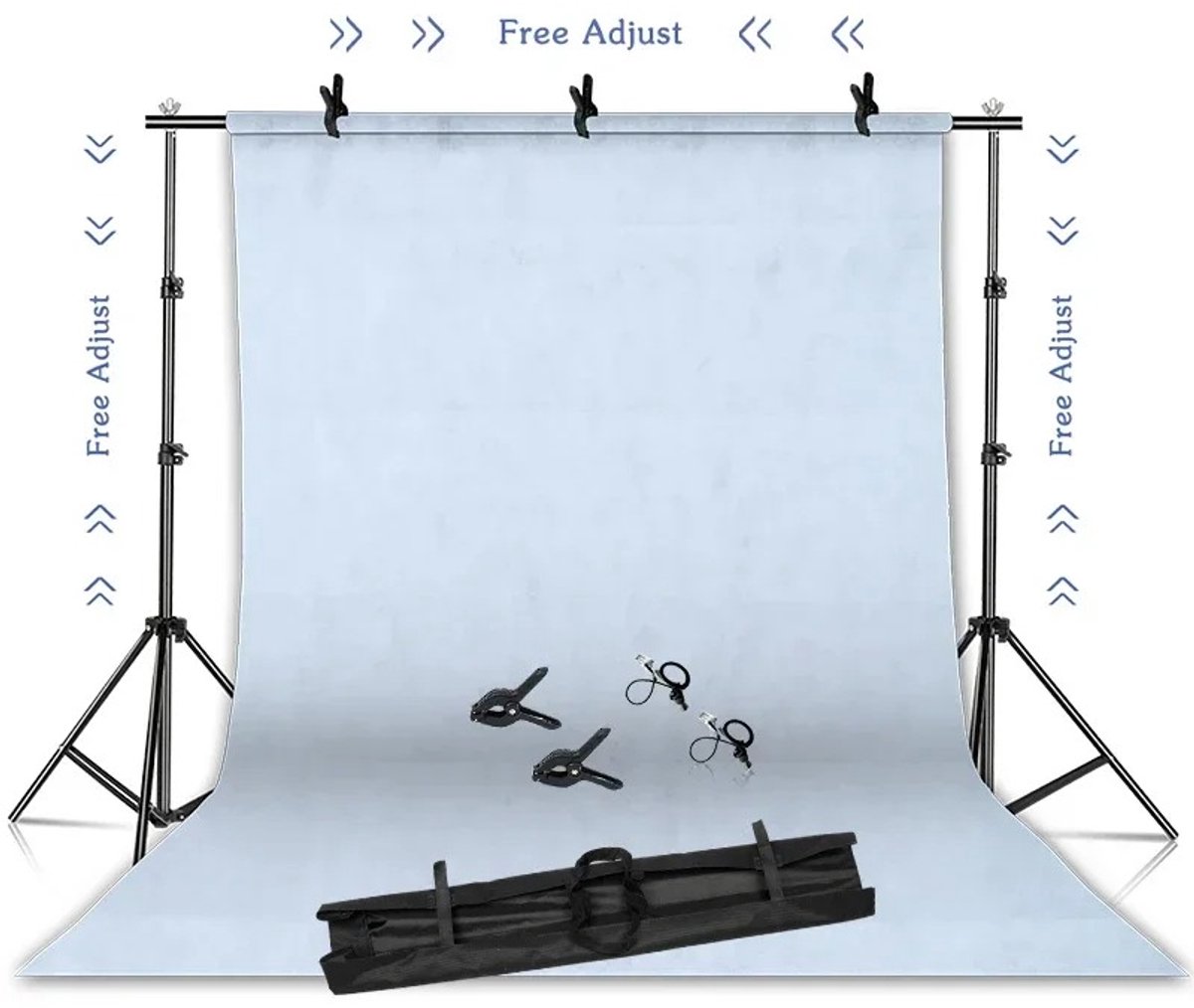 Innovastore Fotografie Achtergrond - Portret Achtergrond - Fotostudio Achtergrond - Ophanging fotodoek - Witdoek - 2x2 meter