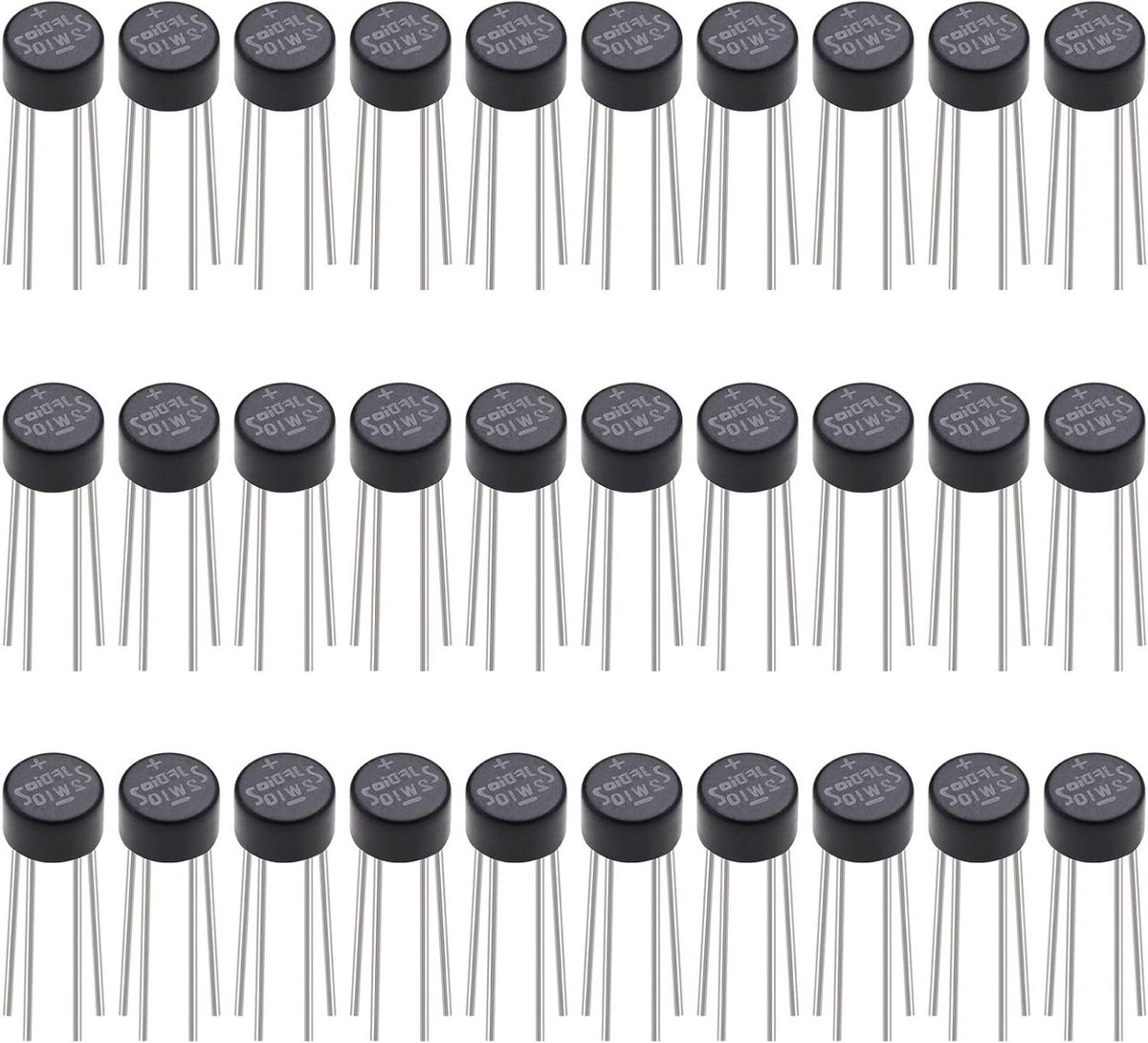 Bruggelijkrichter Diodes - Gelijkrichter Component - Elektronische Experimenten - 1000 Volt - 30 Stuks - Axiaal