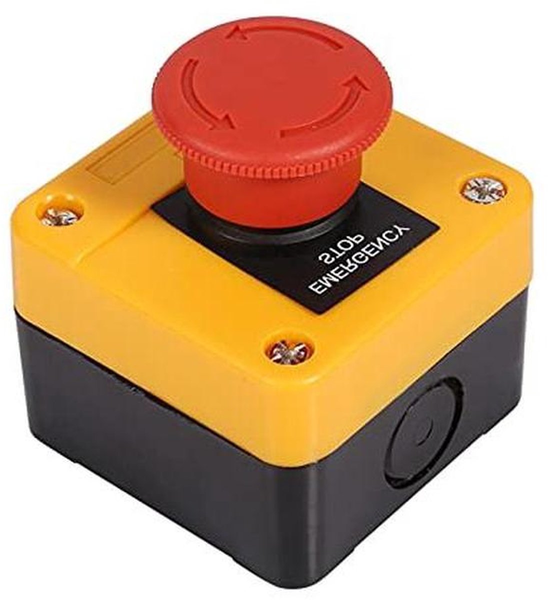 Noodstopknop - Drukknop schakelaar - Machine besturing - Paddestoel ontwerp - 660V 10A - Rood