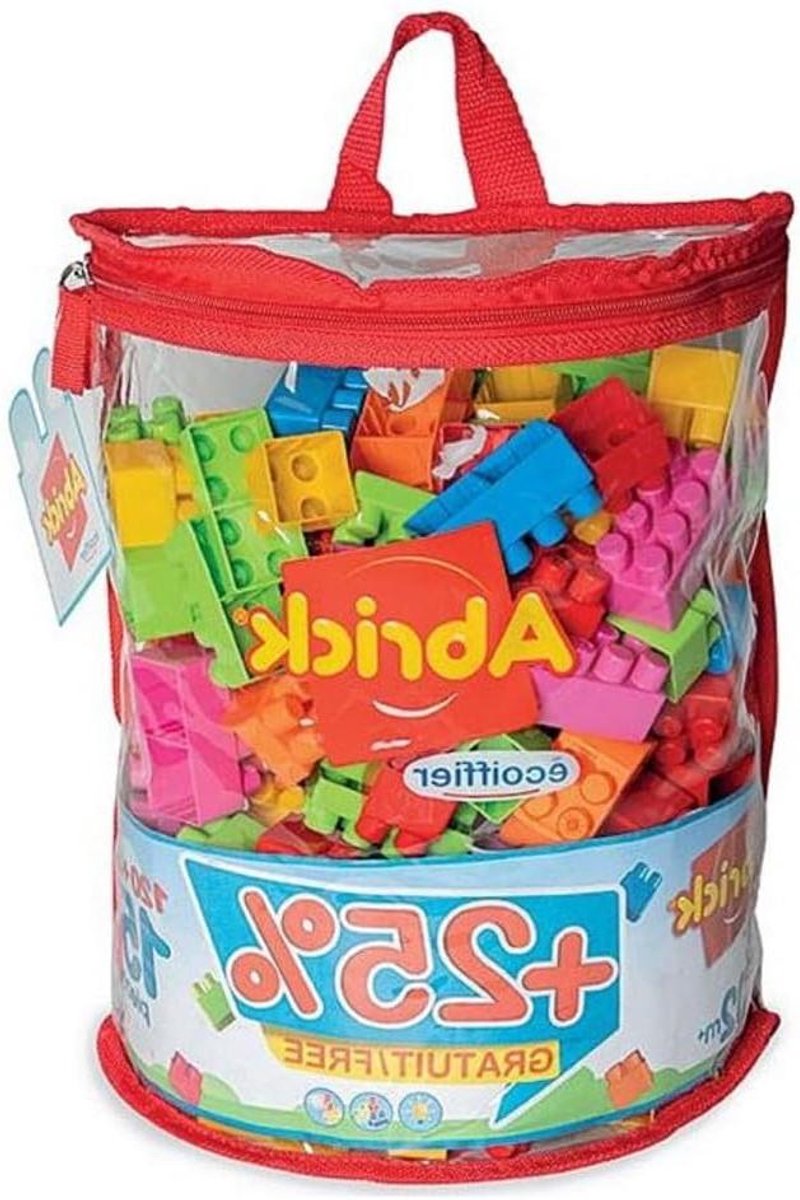 Bouwstenen Tas - Constructie Speelgoed - Creatief Spelen - Niet Giftig Materiaal - 150 Stenen - Multicolor