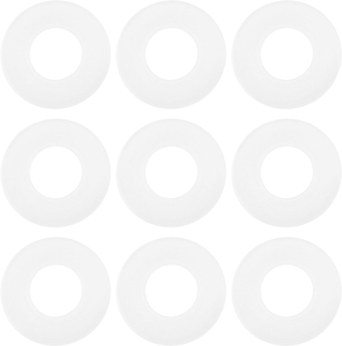 aladdien - Plastic Nylon Platte Ringen - 100 Stuks - 4.3mm Binnen 9mm Buitendiameter 0.5mm Dikte - Perfect voor Industrieel Gebruik - Sterke verbind...