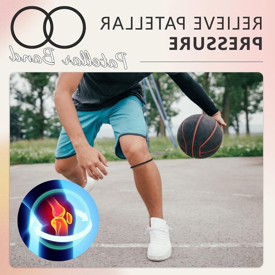 Verstelbare Patellapeesbandage voor Comfort en Stabiliteit, Geschikt voor Sport en Dagelijks Gebruik, Antislip Ontwerp, Ondersteuning bij Blessures en Pijnverlichting van Merkloos — afbeelding 4