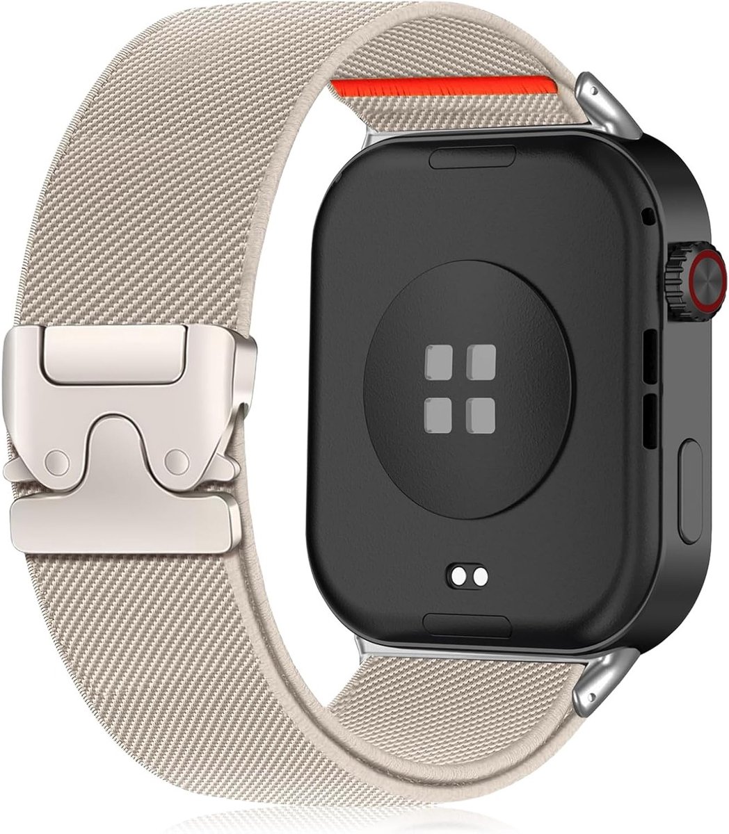 Elastische nylon armband voor Xiaomi smartwatches, gevlochten sportband met parachutesluiting, comfortabel en stijlvol voor dagelijks gebruik
