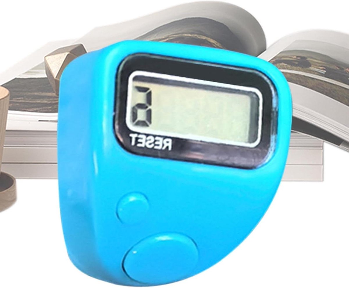 Vingerteller - Clicker Tellen - Activiteiten Bijhouden - Stille Werking - Compact Ontwerp - Zeeblauw