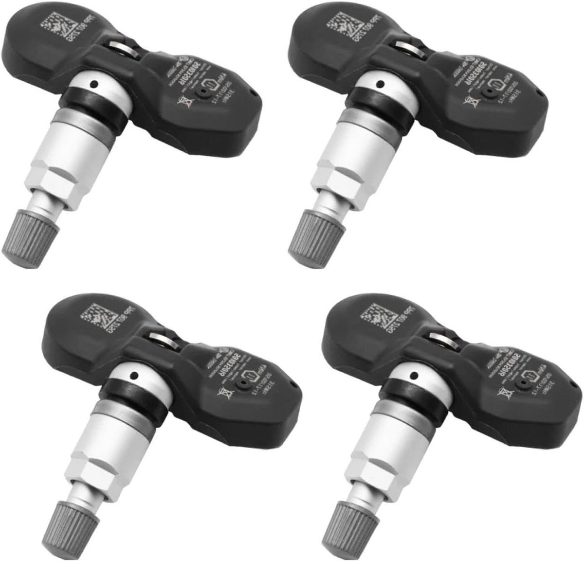 Bandenspanning Sensor - TPMS Module - Veilig Rijden - Hoge Nauwkeurigheid - 4 Stuks - Zwart
