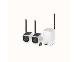 Swann MaxRanger4K™ – Buitencamera’s – 2 Pack met Hub – 4K Ultra HD resolutie – Geïntegreerd Zonnepaneel-Nachtzicht-Tweeweg Audio-Geen Abonnementskosten-250 Meter Draadloos Bereik