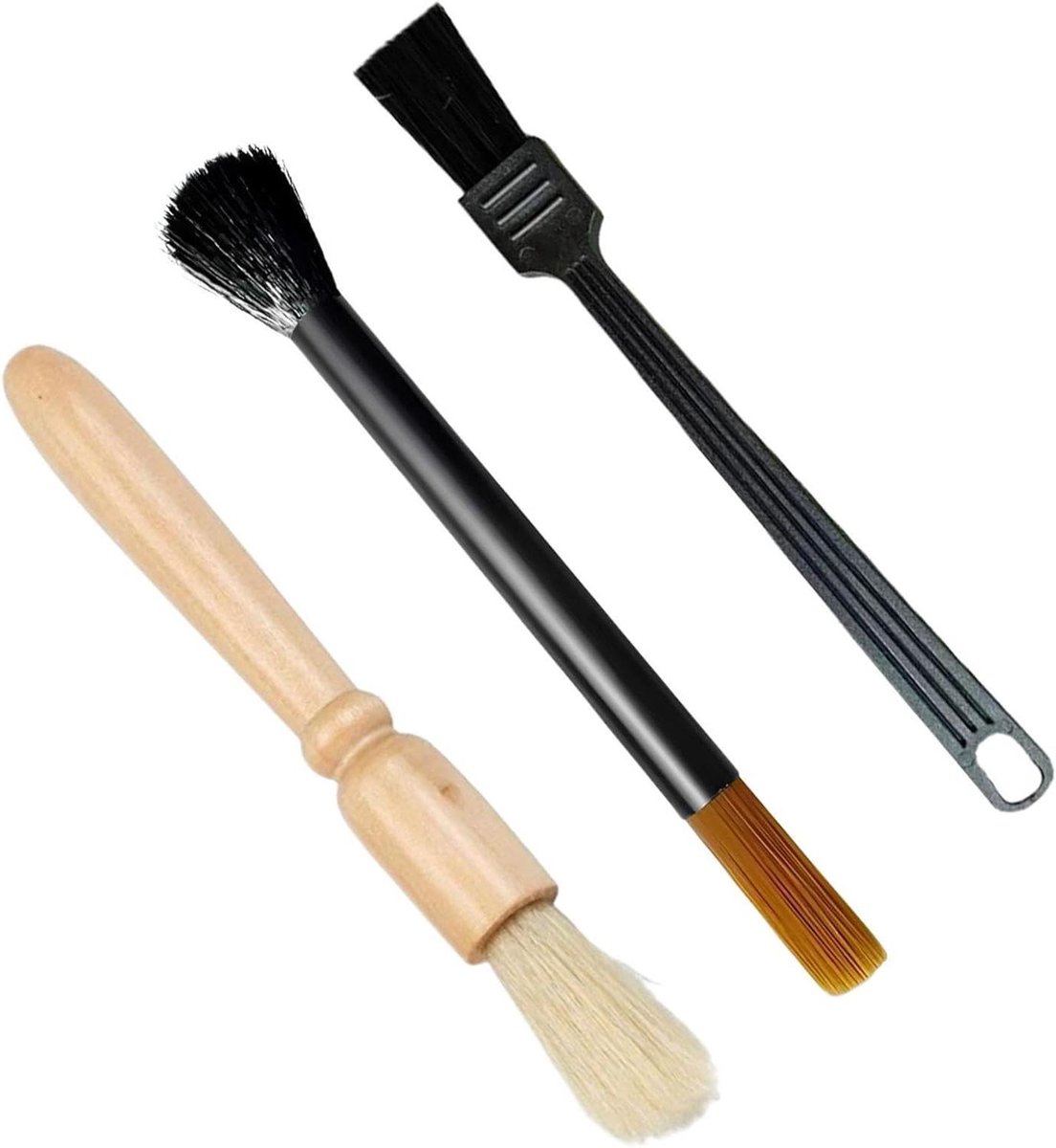 Koffie Schoonmaakborstels - Reinigingsgereedschap Molens - Apparaten Onderhoud - Houten Handvat - 23x8x2.5 cm - Niet gespecificeerd