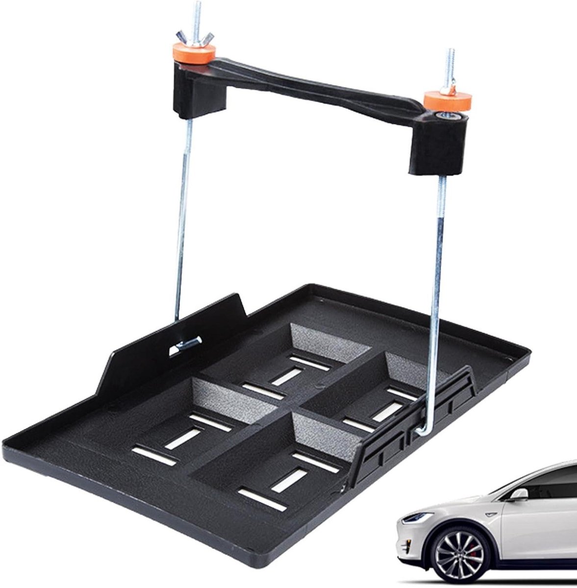 Batterijhouder - Accuklem basis - Voertuig stabiliteit - Verstelbare constructie - Universele pasvorm - Zwart