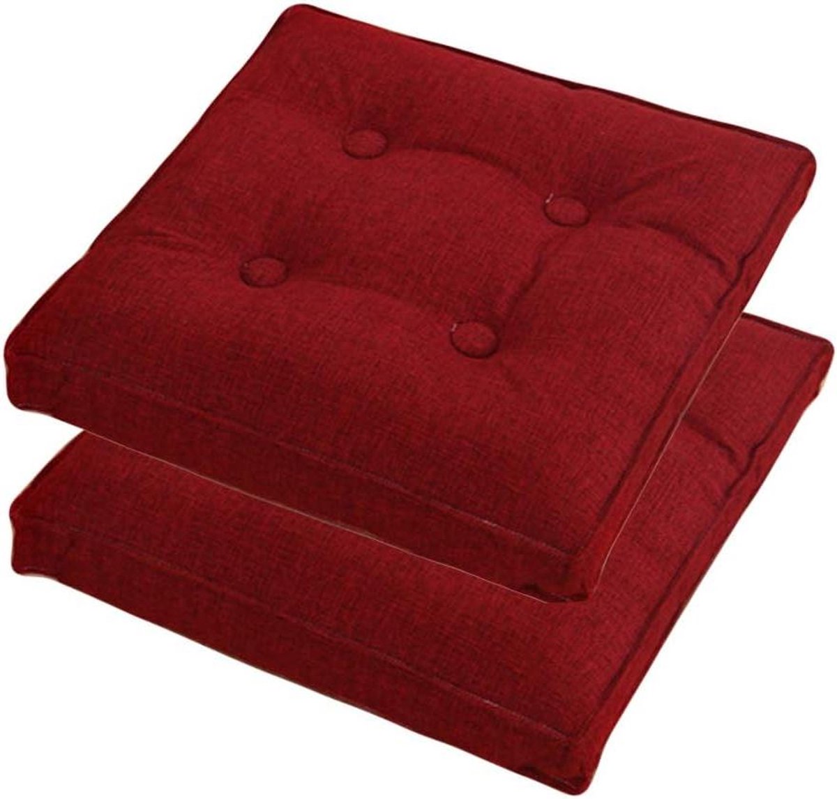 Zitkussens Set - Tuinmeubel Kussens - Comfortabel Zitten - Afneembare Hoes - 40 x 40 cm -