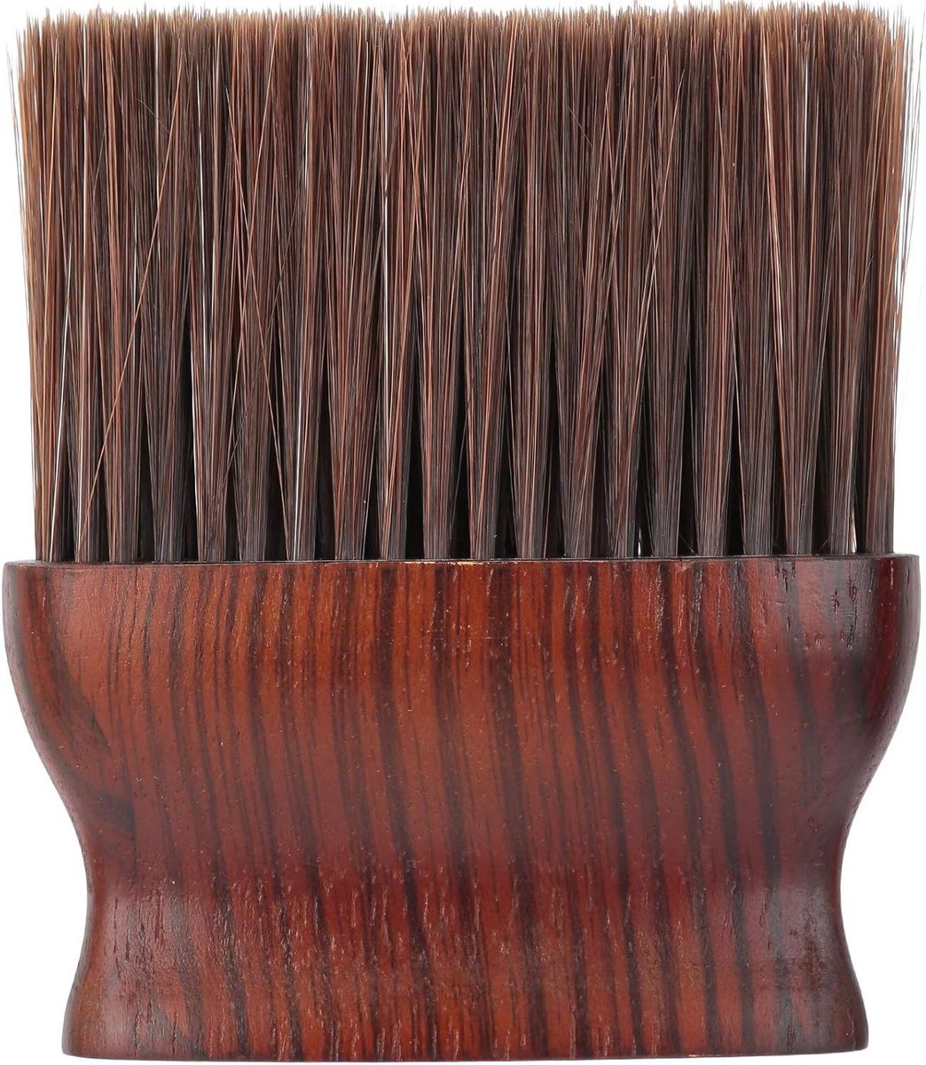 Stofborstel Hout - Nekborstel Kappers - Haar Verwijderen - Ergonomisch Ontwerp - 25 cm Lengte - Niet gespecificeerd
