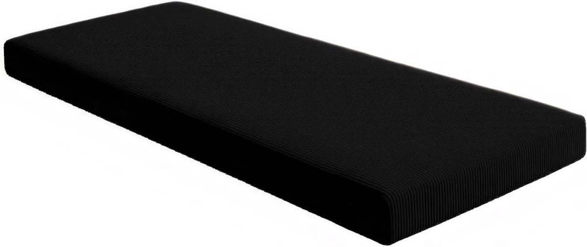 Bankkussen - Zitkussen - Comfortabel Zitten - Antislip Bodem - 90x40 cm - Zwart