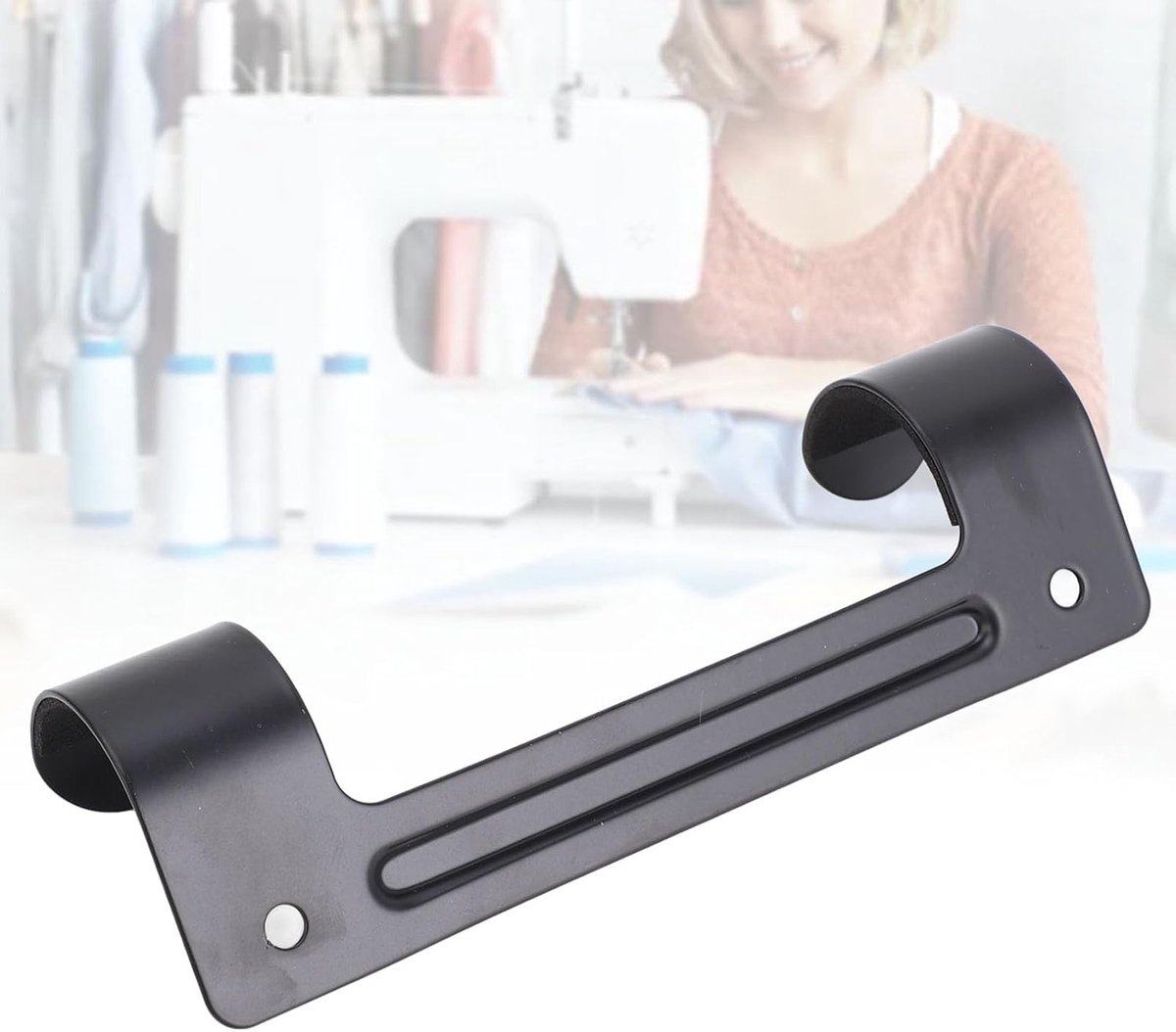 Strijkplankhouder - Wandrek Ophanger - Ruimte Besparen - Antislip Rubber - 16x6x4 cm - Zwart