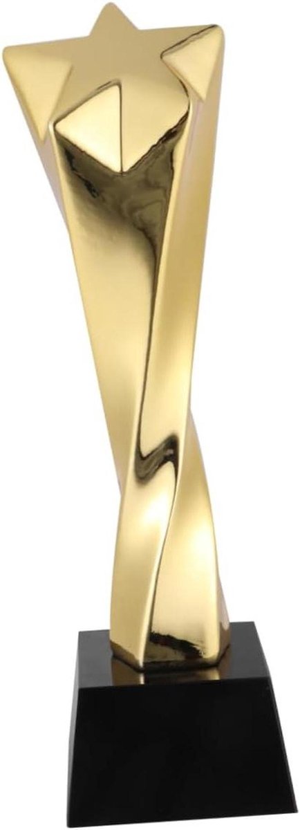 Sport Trofee - Gouden Beker - Prijsuitreiking Sport - Ster Ontwerp - 28 cm Hoog - Goud