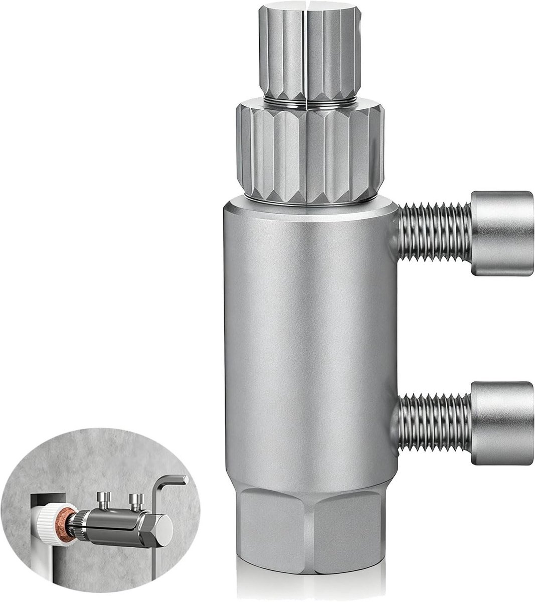 Schroefverwijderaar voor Kranen van Koolstofstaal met Inbussleutel, Geschikt voor 1/2 en 3/4 Inch Taps en Hoekkranen, Ideaal voor Doe-Het-Zelf Klussen