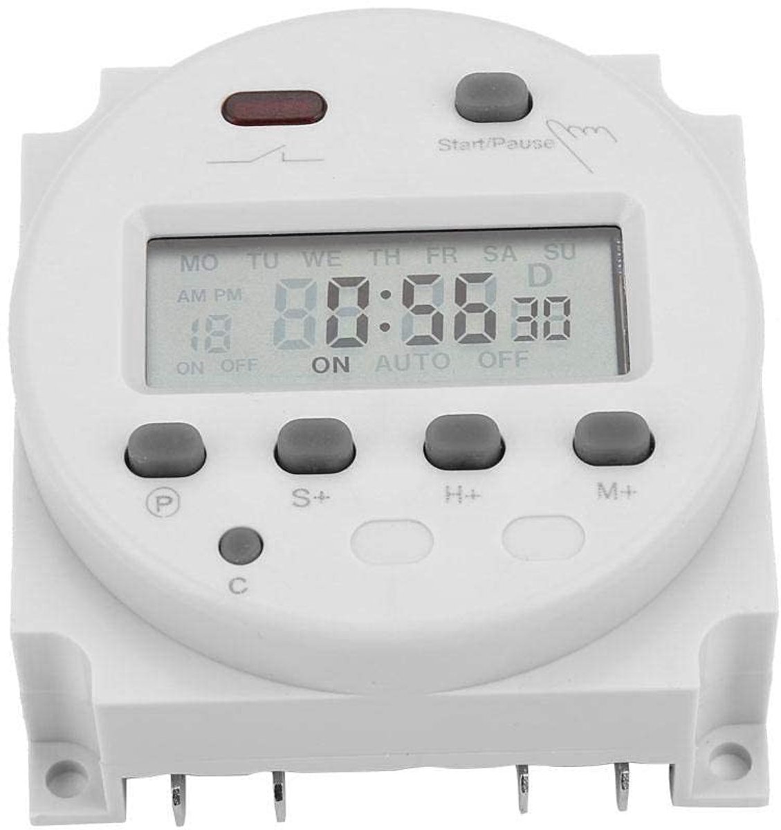 Dailygoods - Dailygoody - Digitale Timer Schakelaar - Countdown Timer - Compact en Lichtgewicht - 220V Timer - Geschikt voor Industrie en Tuin - 1s tot 29u 59m 59s