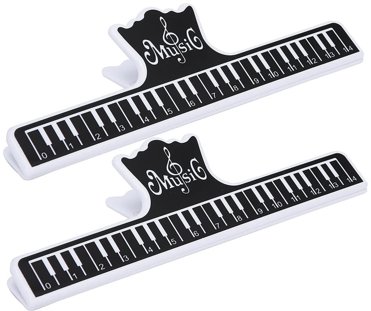 Dailygoods - Dailygoody - Muziekboeknootclips - Lichtgewicht Muziekstandaard - Zwart - Pagina Houder - Ideaal voor Muzikanten - 2 Stuks