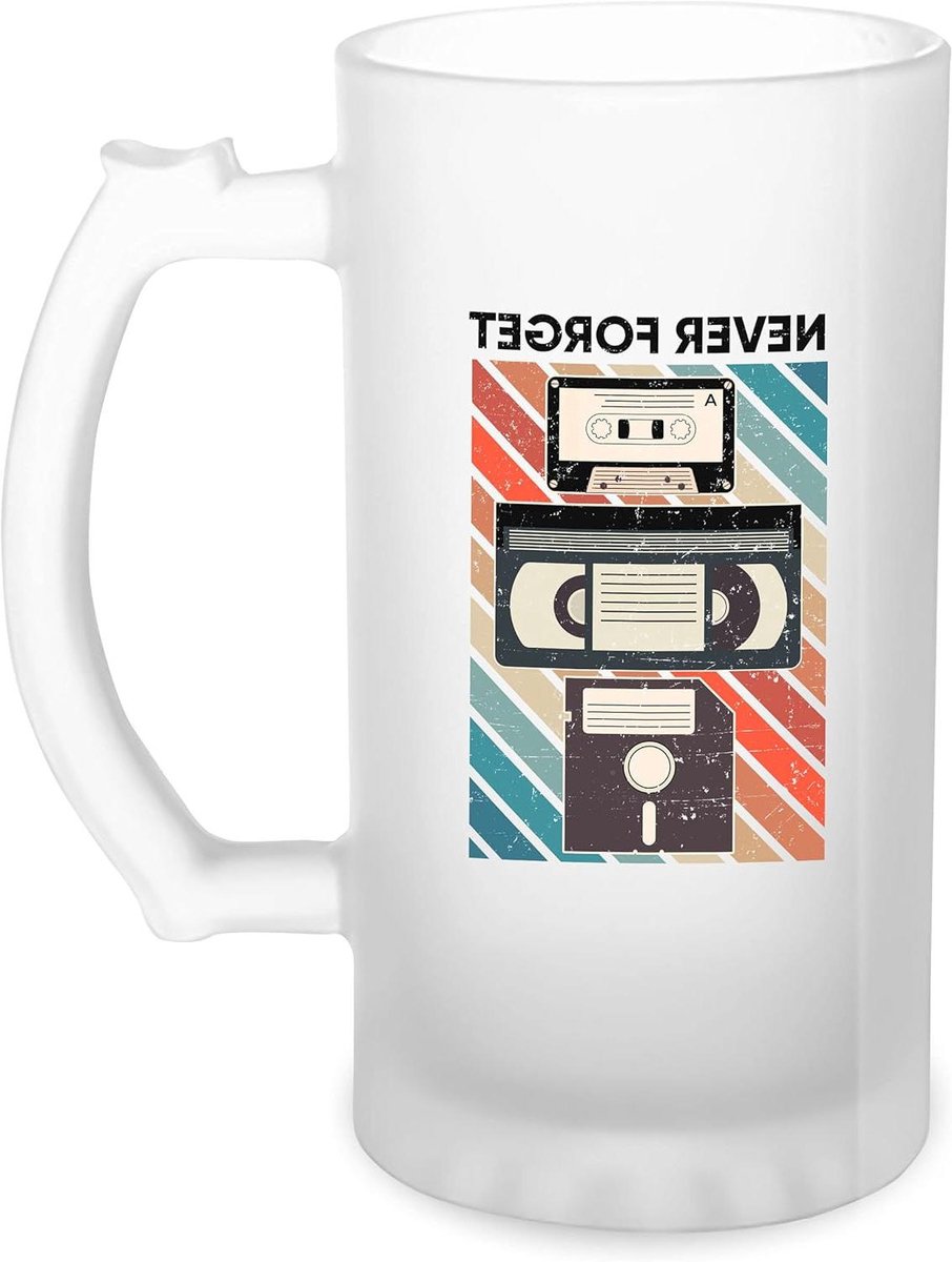 Transparante Biermok - Bierglas Stein - Drinken van bier - Dubbele wand - 0.5L - Transparant