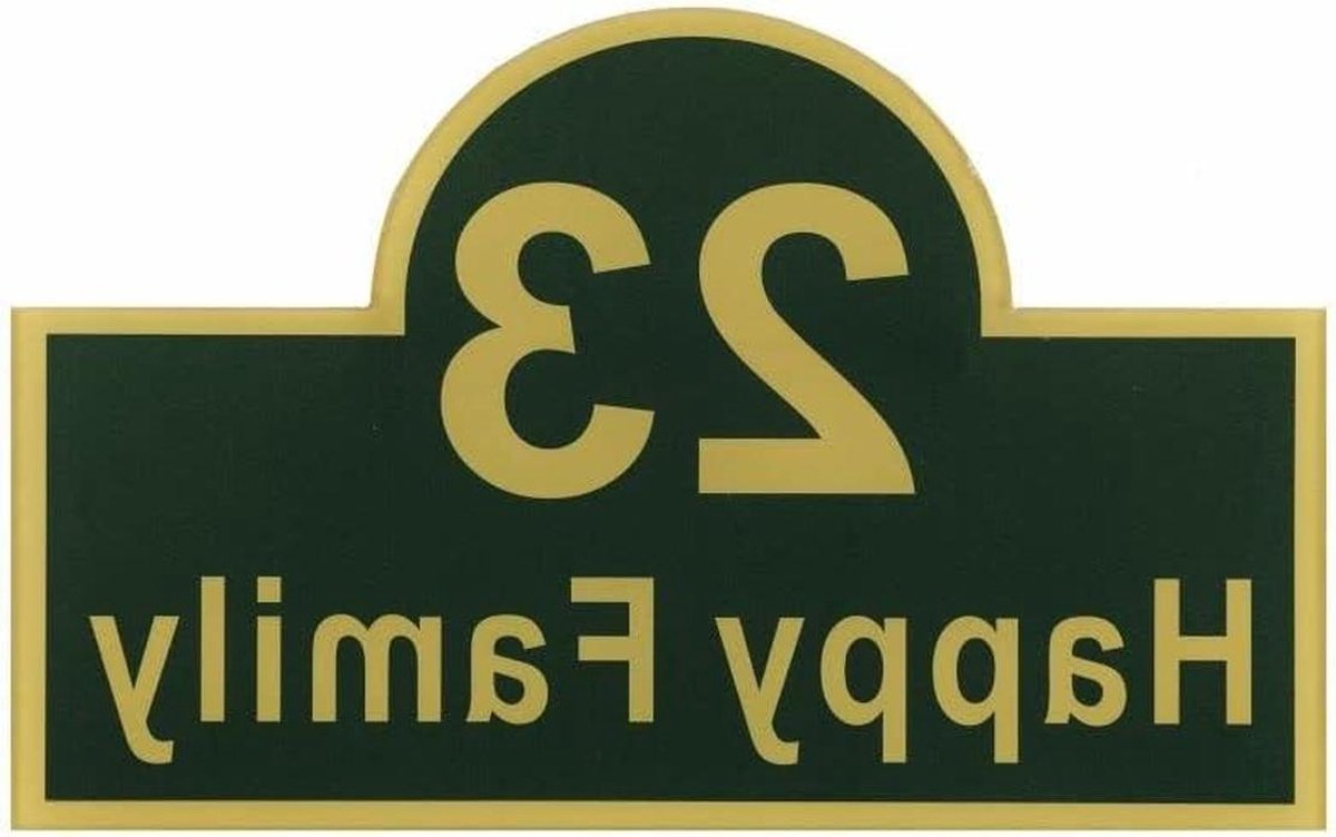 Huisnummer Plaquette - Adresbord Deur - Huis Herkenning - Krasbestendig Acryl - 215x150mm - Zwart