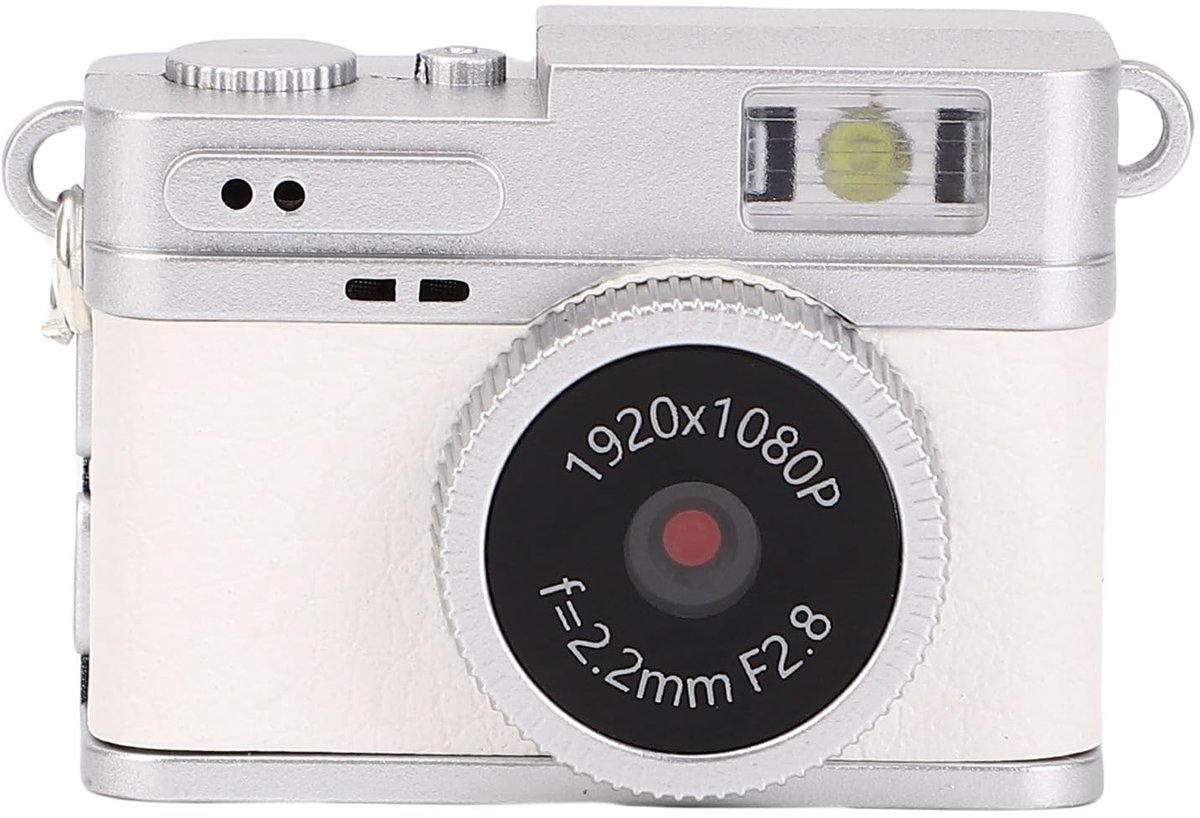 Dailygoods - Mini Sleutelhanger Camera 1080p voor Beginners en Reizigers (Wit)