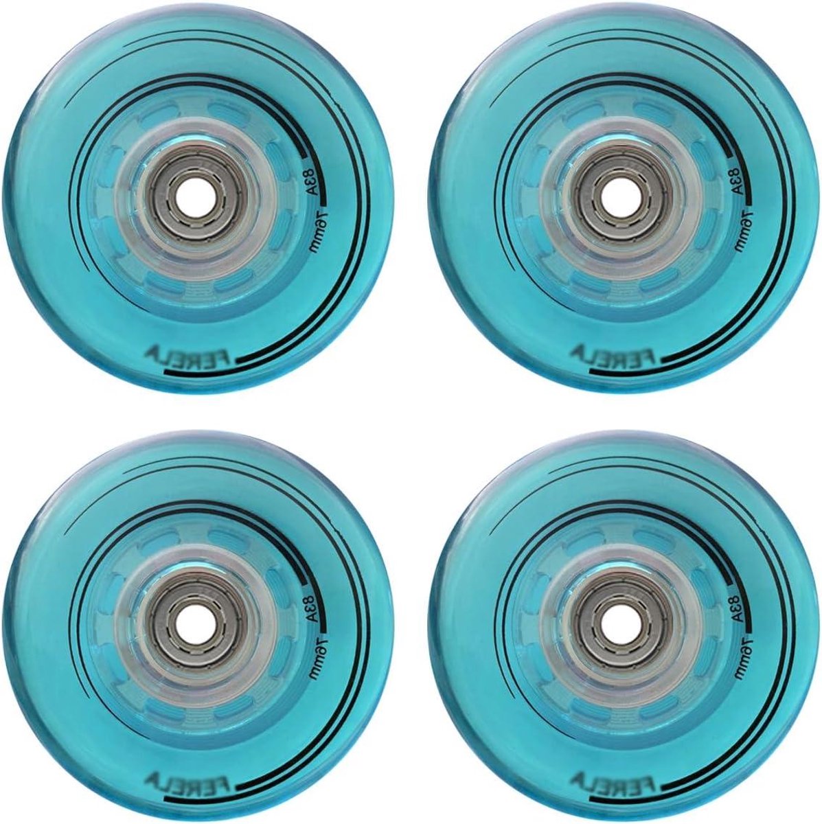 Skate Wielen - Rollerblade Onderdelen - Soepel Skaten - Duurzaam PU Materiaal - 64-80mm 83A - Diverse Kleuren