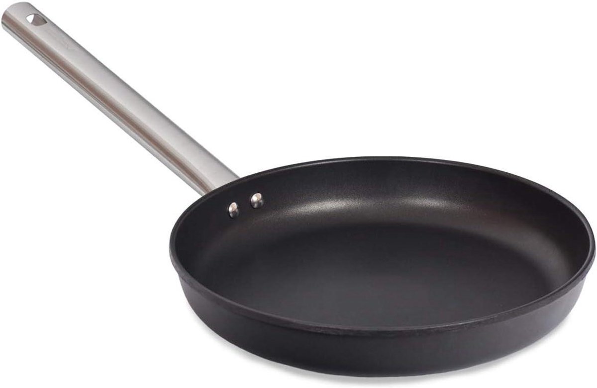 Koekenpan - Koekenpan - Dagelijks Koken - Versterkte Antiaanbaklaag - 30 cm - Zwart