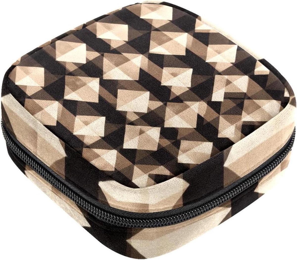 Menstruatiezakjes - Maandverband tasje - Persoonlijke hygiëne - Met rits en vakjes - 12 x 17 cm - Veelkleurig