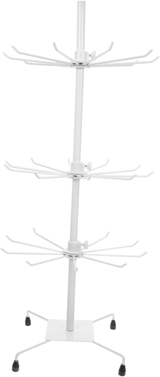 Draaibare Sieraden Display - Ketting Houder - Sieraden Tonen - 360 Graden Rotatie - 71 cm Hoog - Wit