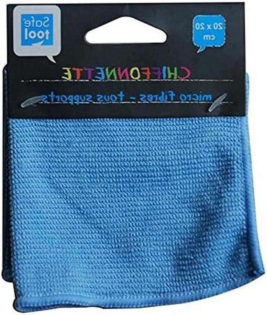 Microvezeldoek - Schoonmaakdoek - Scherm Reinigen - Super absorberend - 20x20 cm - Blauw