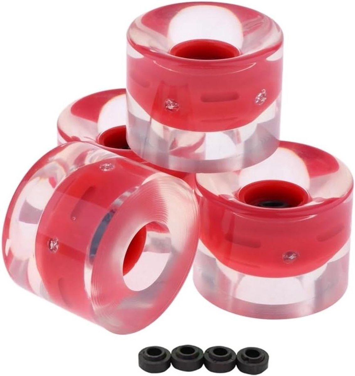 Rolschaats Wielen Skateboard Wielen Buiten Skaten Automatisch Licht 60x45mm Kleurrijk