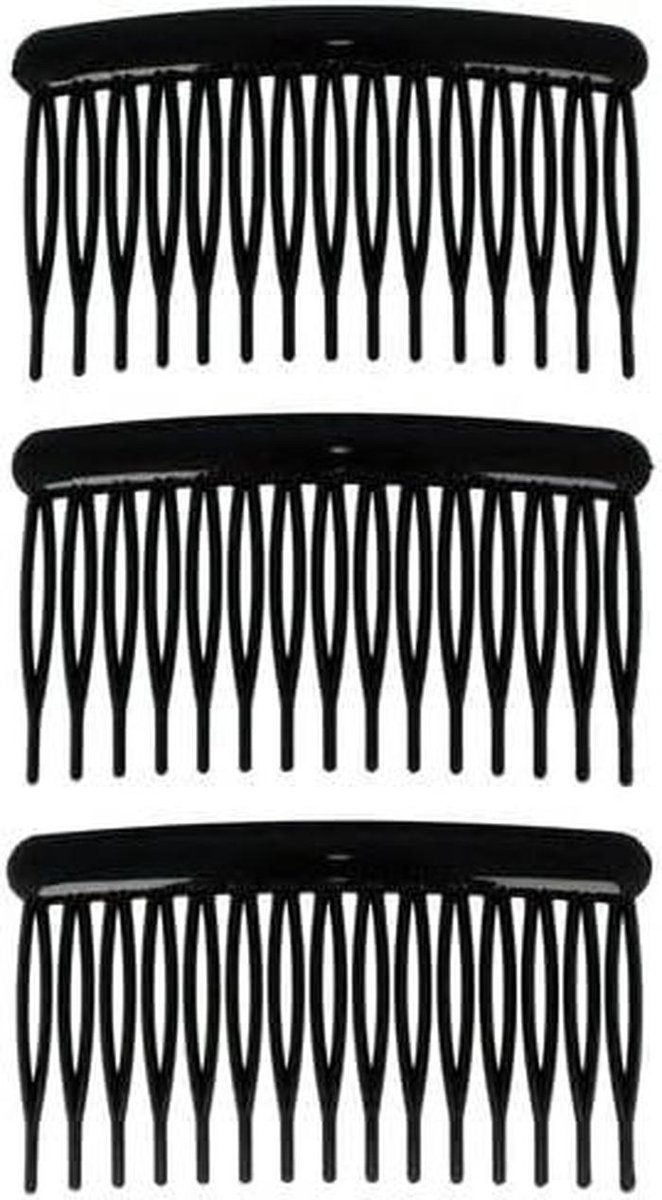 Haarkammen Set - Haaraccessoires - Mooi Haar - Compact Ontwerp - 3 Stuks - Zwart